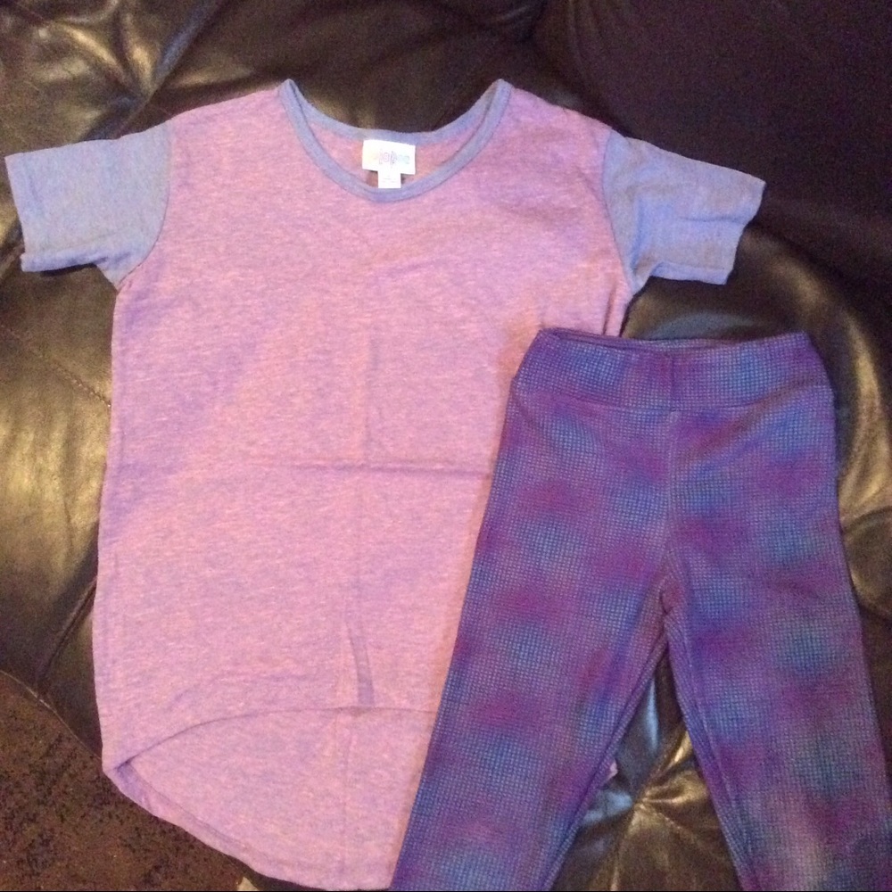 LuLaRoe Gracie Shirt size 6 & Leggings S/M